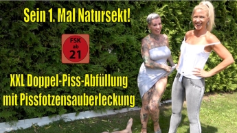 2 perverse Pissfotzen für User Mario | Sein 1. Mal Natursekt!