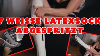 Auf die Latexsocken abgewichst!