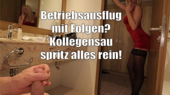 Betriebsauflug mit Folgen? Kollegensau spritzt alles rein!