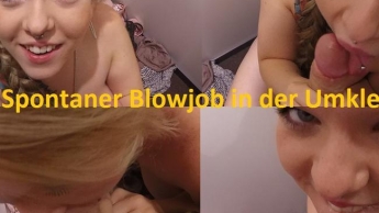 Blowjob in der Umkleide