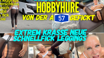 Bubble Butt Hobbyhure an der A57 gefickt | Neue Schnnellfick Leggings getestet