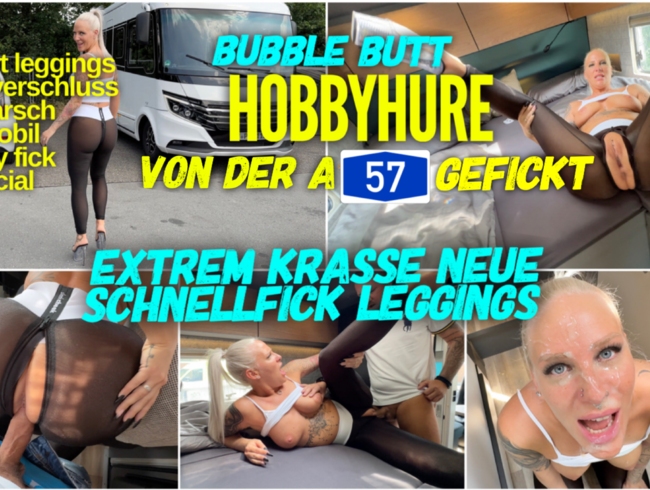 Bubble Butt Hobbyhure an der A57 gefickt | Neue Schnnellfick Leggings getestet