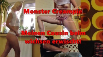 CREAMPIE REKORD! Meinen Cousin beim wichsen erwischt..