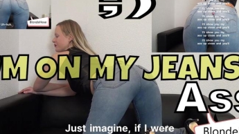 Cum on my jeans ass (english subtitel)