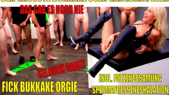 DER GRÖSSTE GEILSTE HEFTIGSTE USER BUKKAKE GANGBANG EVER | Totale ESKALATION mit Männerhorde 10+