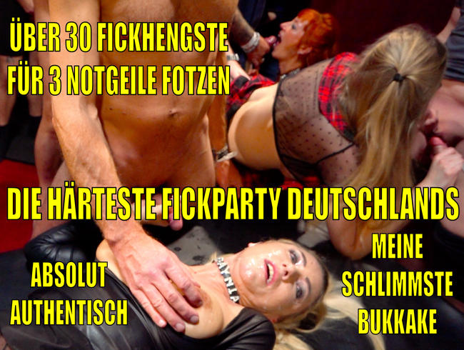 DEUTSCHLANDS härteste MASSEN FICKPARTY | Über 30 Ficker + 3 notgeile FOTZEN – MASSEN BUKKAKE!!!