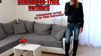 Der SCHLAMPEN-TRICK! Schwanzgeiles Miststück zerfickt bis zur Spermaflut!