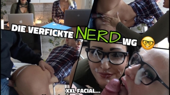 Die verfickte NERD WG | XXXL FACIAL voll auf die Brillen gespritzt