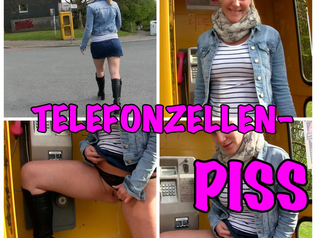 Dreister public PISS in die Telefonzelle