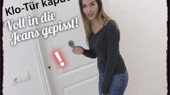 Fuck! Klotür kaputt – voll in die Jeans gepisst!