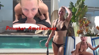 Ganz privater Amateursex – geil am Pool gefickt!!!