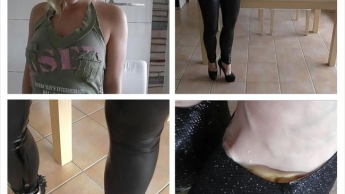 In Leggings und High Heels pissen