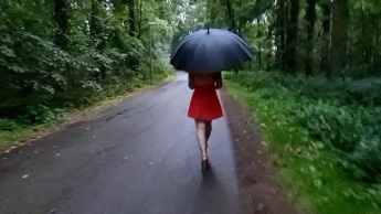 Kein Gewitter hält Leni auf !  Fotze massiv überschwemmt !!!