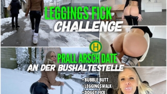 LEGGINGS FICK Challenge | Prall Arsch Date an der Bushaltestelle