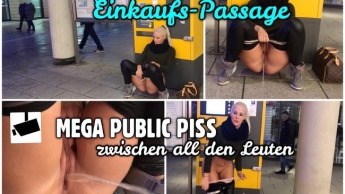 MEGA PUBLIC PISS | mitten in der Einkaufs Passage