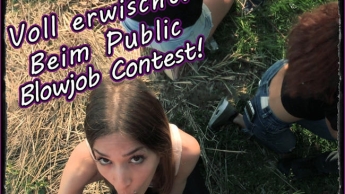 MEGAPANNE!!! Inflagranti beim Public Blowjob Contest erwischt!