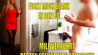 MILF verführt besten Freund von Stiefsohn | Jungschwanz Liam fickt mich blank in den Po…!