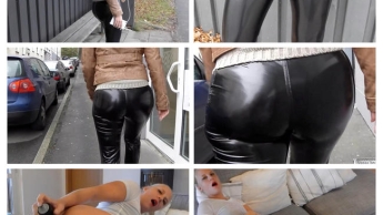 Mega Leggings Arsch wird ANAL gesprengt