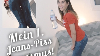 Mein 1. JEANS-PISS-ORGASMUS!