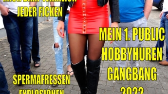 Mein 1. PUBLIC Hobbyhuren GANGBANG 2022 | Egal ob JUNG oder ALT, bei MIR darf JEDER ran! FACIALS