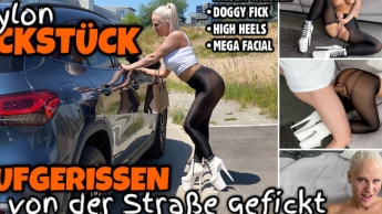 Nylon FICKSTÜCK | Aufgerissen und von der Straße gefickt