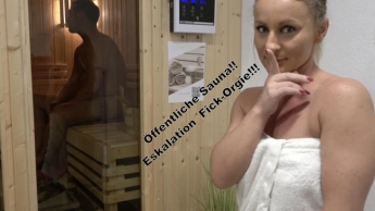 Öffentliche Sauna!! Eskalation Fick-Orgie!!