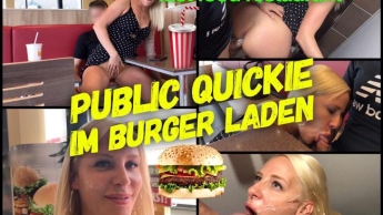 Public Fick im BURGER LADEN | SPERMAFACE mitten im FastFood Restaurant