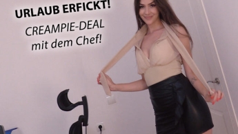 Urlaub ERFICKT! CREAMPIE-DEAL mit dem CHEF!