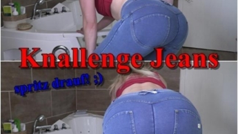 Wichsvorlage: Knallenge Jeans – spritz drauf!