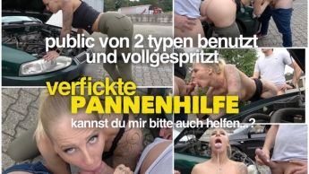 verfickte PANNENHILFE | public von 2 typen benutzt und vollgespritzt