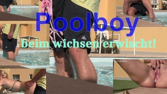 Poolboy beim WICHSEN erwischt!