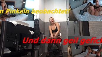 Beim pinkeln beobachtet und dann geil gefickt!