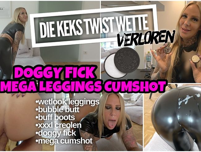 Die KEKS TWIST Wette | Doggy Fick mit Mega LEGGINGS CUMSHOT