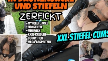 In DAUNENJACKE und STIEFELN zerfickt | XXL STIEFEL CUMSHOT