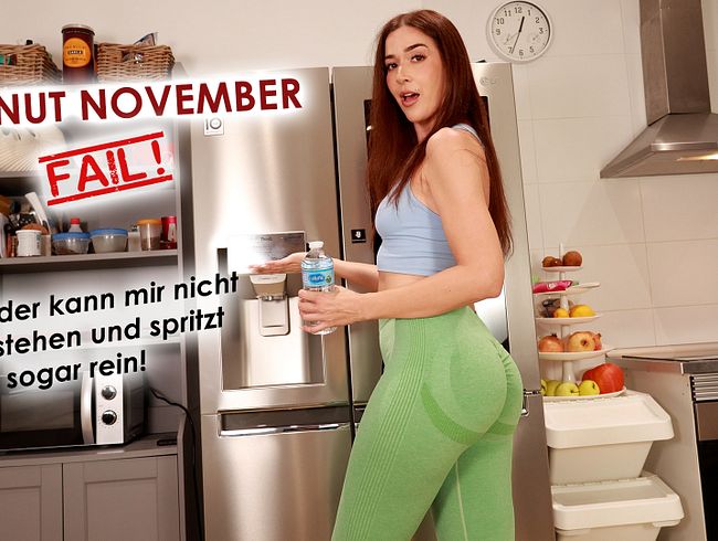 NO NUT NOVEMBER FAIL! Stiefbruder kann mir nicht widerstehen und spritzt sogar rein!