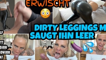BUBI beim wixxen ERWISCHT | Dirty Leggings MILF macht ihn fertig